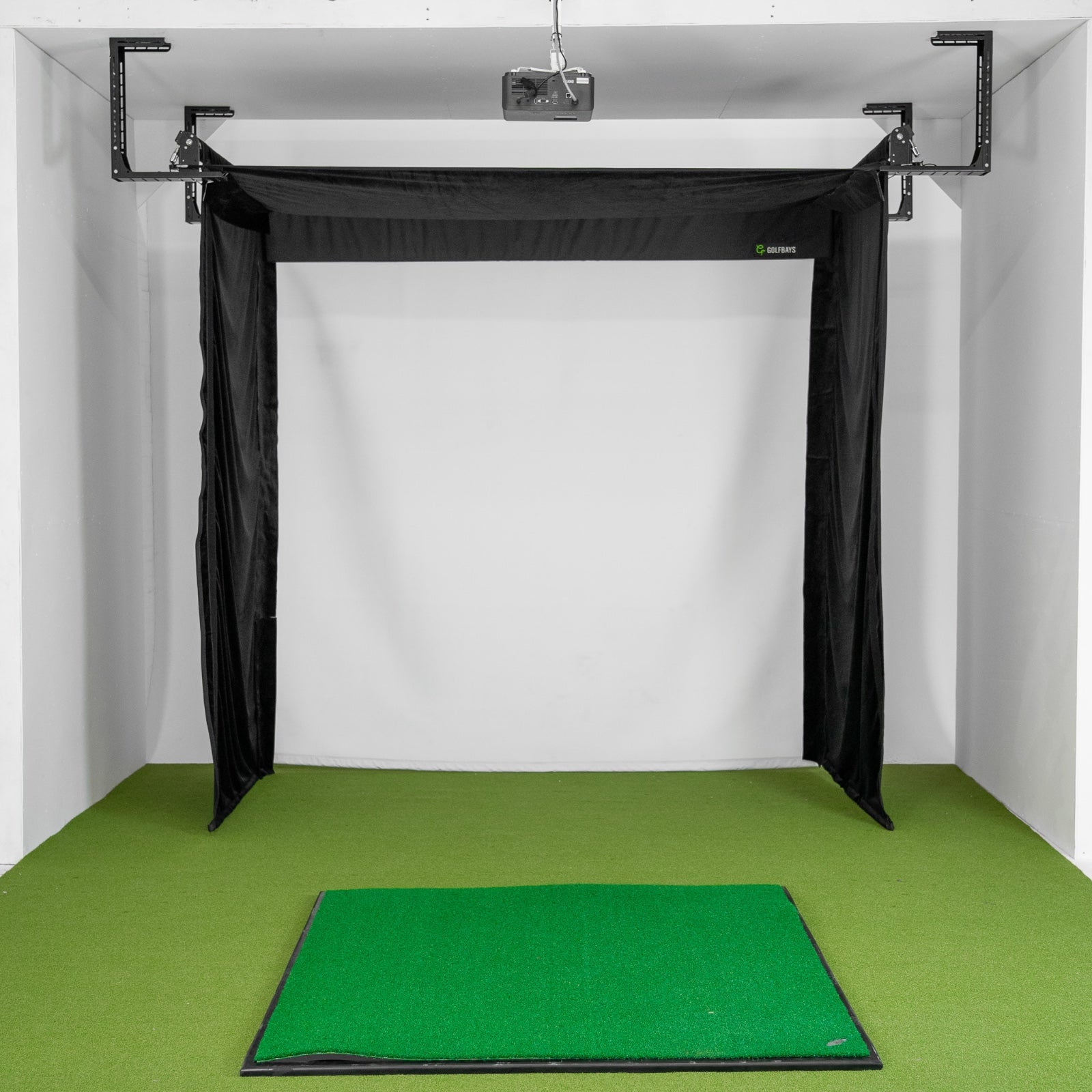 Golfbays Retractable Simbox Golf Simulator Enclosure - W 2.6m x H 3m x D 1.2m